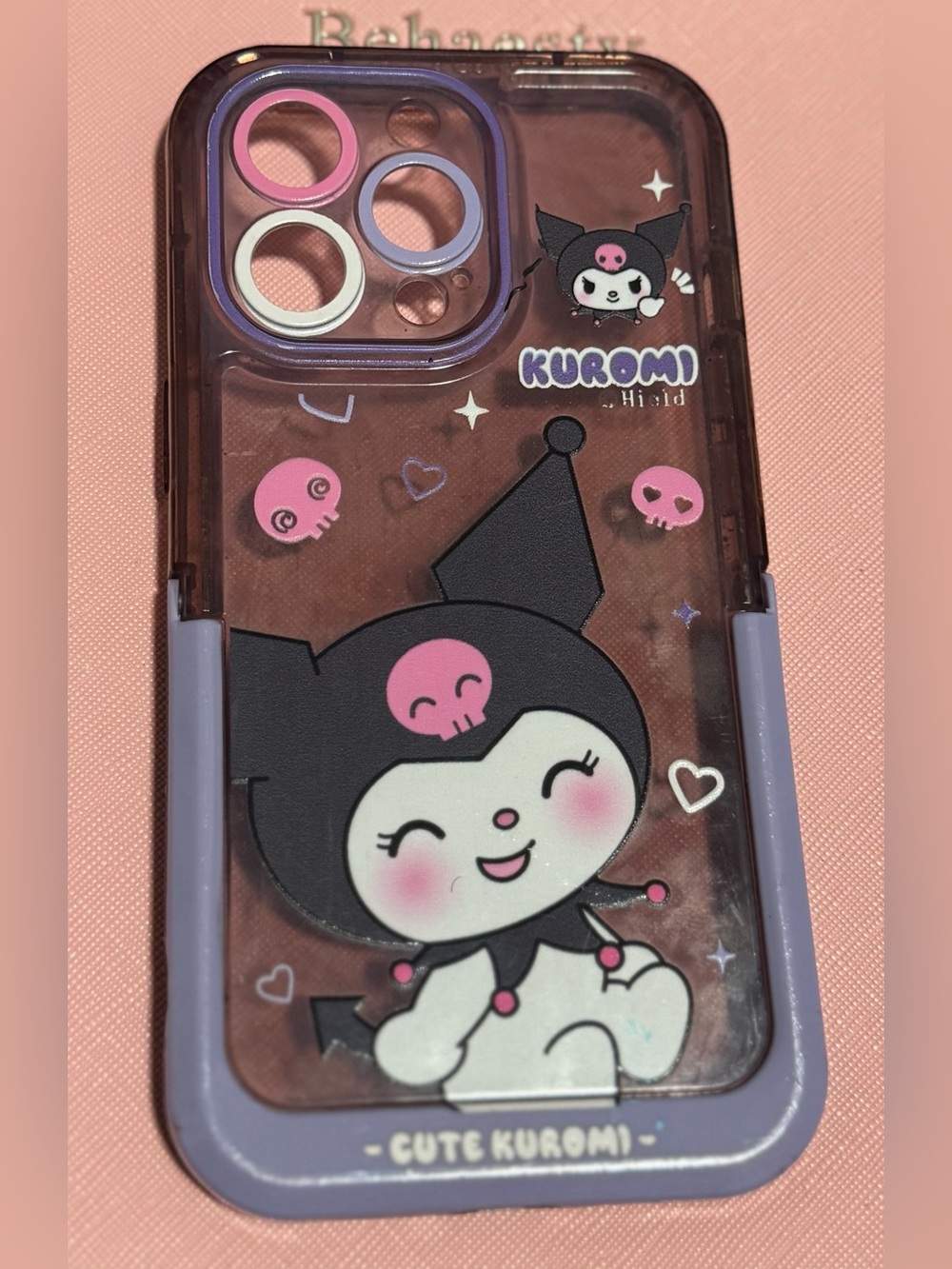 iPhone 13Pro Cute Purple Clear Protective Phone Case - Sanrio Style